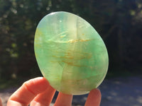 Polished Green Fluorite Standing Free Forms x 3 From Madagascar
