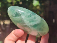 Polished Green Fluorite Standing Free Forms x 3 From Madagascar