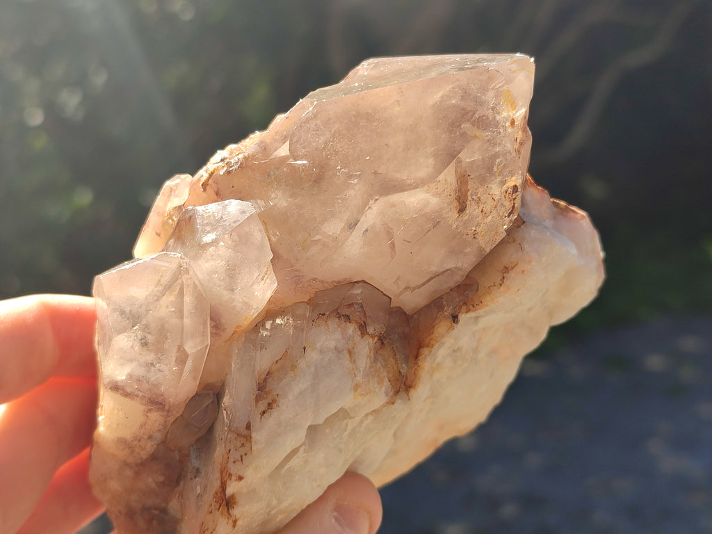 Natural Red Hematoid Quartz Clusters x 3 From Karoi, Zimbabwe - Toprock Gemstones and Minerals 