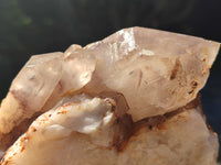 Natural Red Hematoid Quartz Clusters x 3 From Karoi, Zimbabwe