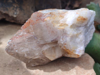 Natural Red Hematoid Quartz Clusters x 3 From Karoi, Zimbabwe