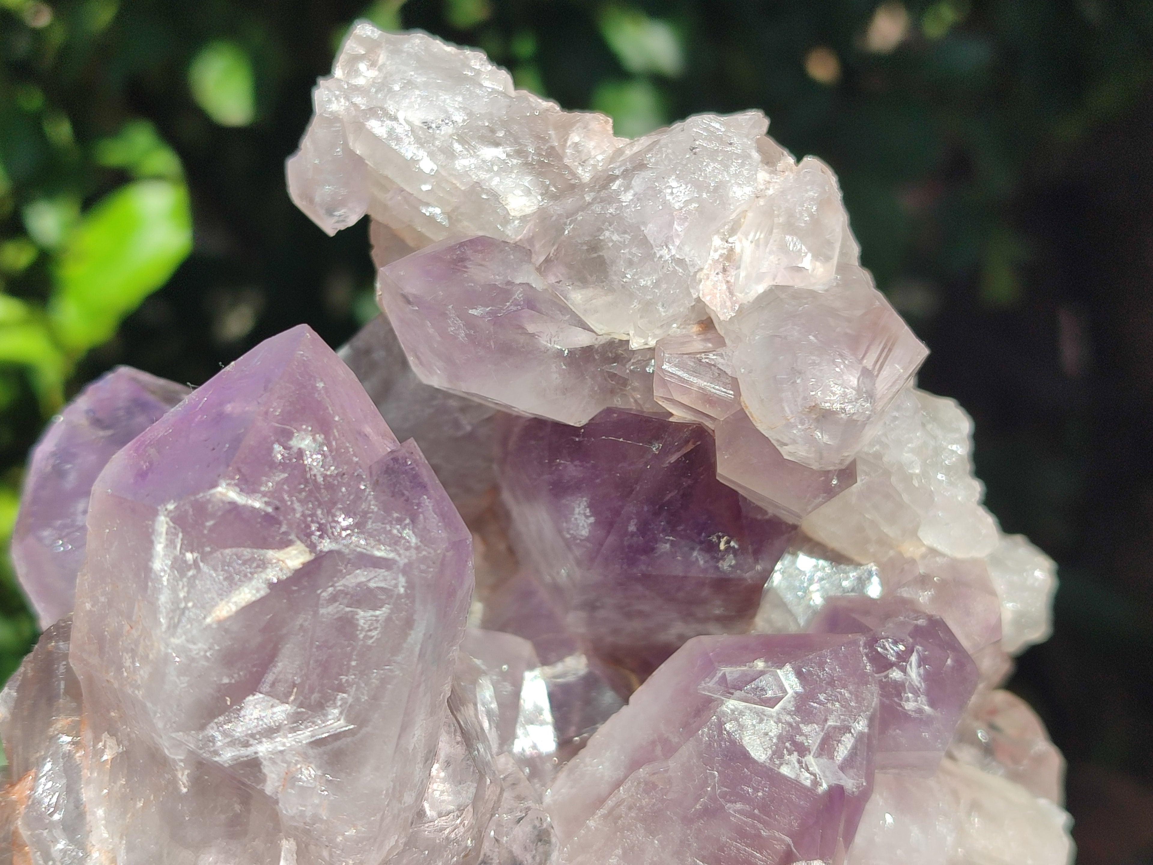 Natural Jacaranda Amethyst Quartz Clusters x 2 From Mumbwa, Zambia - Toprock Gemstones and Minerals 