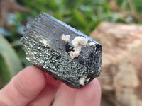 Natural Schorl Black Tourmaline with Hyalite Opal Specimens x 32 From Erongo, Namibia