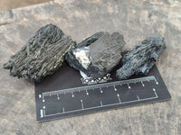 Natural Schorl Black Tourmaline with Hyalite Opal Specimens x 32 From Erongo, Namibia