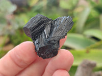Natural Schorl Black Tourmaline with Hyalite Opal Specimens x 32 From Erongo, Namibia