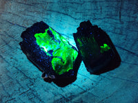 Natural Schorl Black Tourmaline with Hyalite Opal Specimens x 32 From Erongo, Namibia