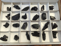 Natural Schorl Black Tourmaline with Hyalite Opal Specimens x 32 From Erongo, Namibia