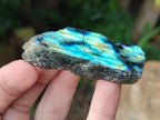 Polished on One Side Mini Labradorite Slabs x 35 From Tulear, Madagascar - Toprock Gemstones and Minerals 