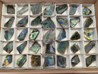 Polished on One Side Mini Labradorite Slabs x 35 From Tulear, Madagascar - Toprock Gemstones and Minerals 