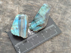 Polished on One Side Mini Labradorite Slabs x 35 From Tulear, Madagascar - Toprock Gemstones and Minerals 