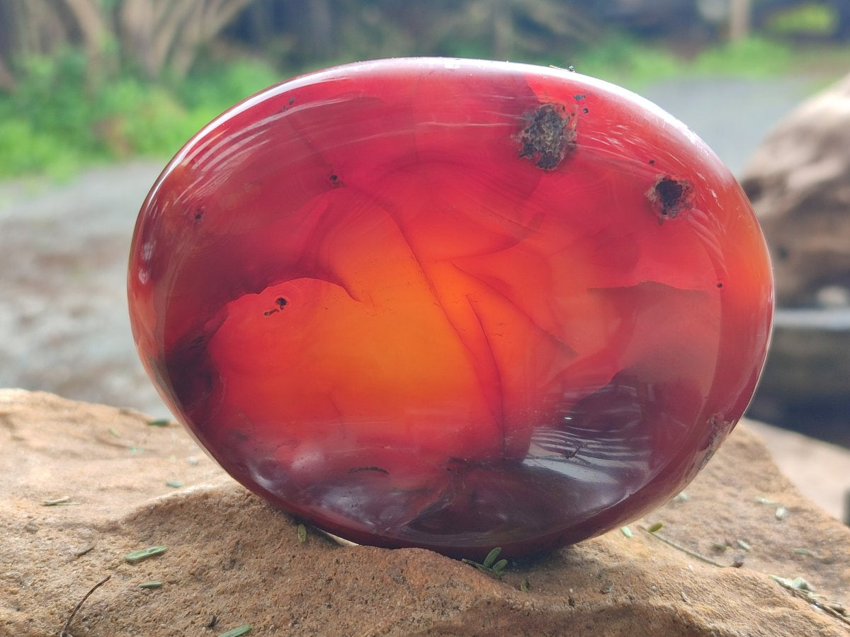Polished Carnelian Agate Bowls x 2 From Madagascar - Toprock Gemstones and Minerals 