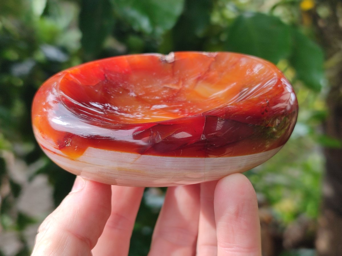 Polished Carnelian Agate Bowls x 2 From Madagascar - Toprock Gemstones and Minerals 