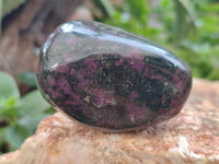 Polished Ruby Corundum In Chrome Verdite Free Forms x 6 From Zimbabwe