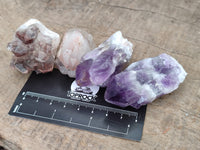 Natural Dark Purple Amethyst and Hematoid Single Quartz Crystals x 2.51 Kg Lot From Zambia