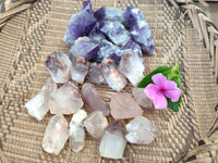 Natural Dark Purple Amethyst and Hematoid Single Quartz Crystals x 2.51 Kg Lot From Zambia