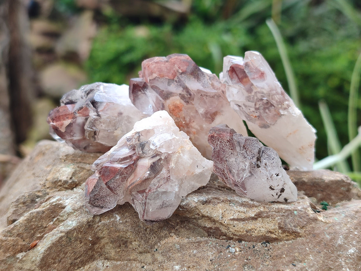 Natural Dark Purple Amethyst and Hematoid Single Quartz Crystals x 2.51 Kg Lot From Zambia - Toprock Gemstones and Minerals 