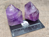 Polished Window Amethyst Quartz Point x 6 From Akansobe, Madagascar
