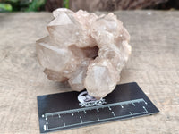 Natural White Cascading Phantom Quartz Clusters x 2 From Luena, Congo