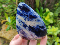 Polished Sodalite Standing Free Forms x 3 From Kunene River, Namibia