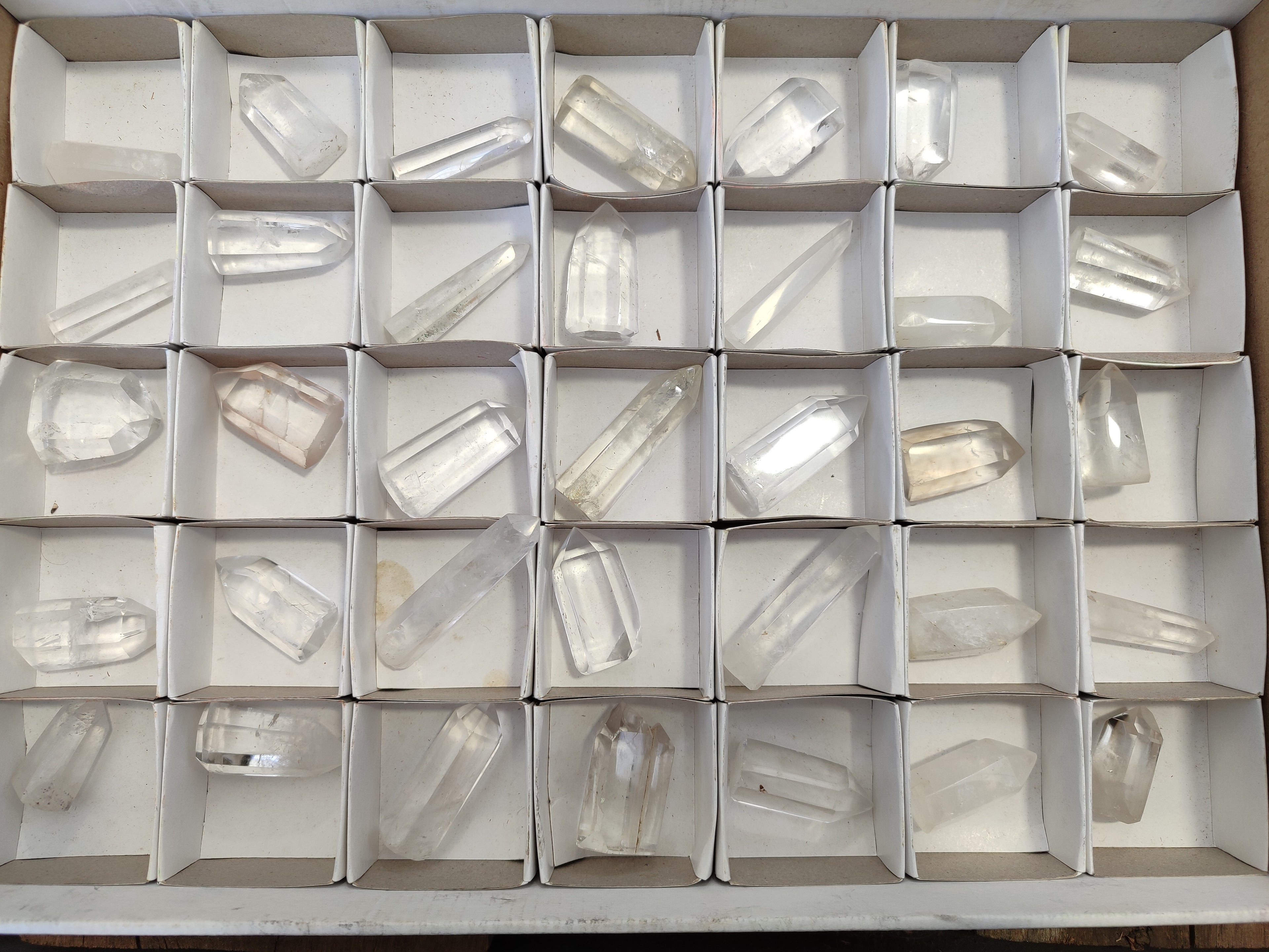 Polished Clear Quartz Crystals x 35 From Madagascar - Toprock Gemstones and Minerals 