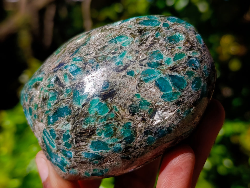 Polished Emerald Mica In Matrix Standing Free Forms x 3 From Mutoko, Zimbabwe - Toprock Gemstones and Minerals 