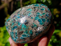 Polished Emerald Mica In Matrix Standing Free Forms x 3 From Mutoko, Zimbabwe