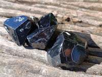Natural Schorl Black Tourmaline with Hyalite Opal Specimens x 12 From Erongo, Namibia