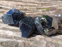 Natural Schorl Black Tourmaline with Hyalite Opal Specimens x 12 From Erongo, Namibia