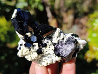 Natural Schorl Black Tourmaline with Hyalite Opal Specimens x 12 From Erongo, Namibia