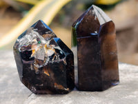Polished Smokey Quartz Crystals x 12 From Madagascar