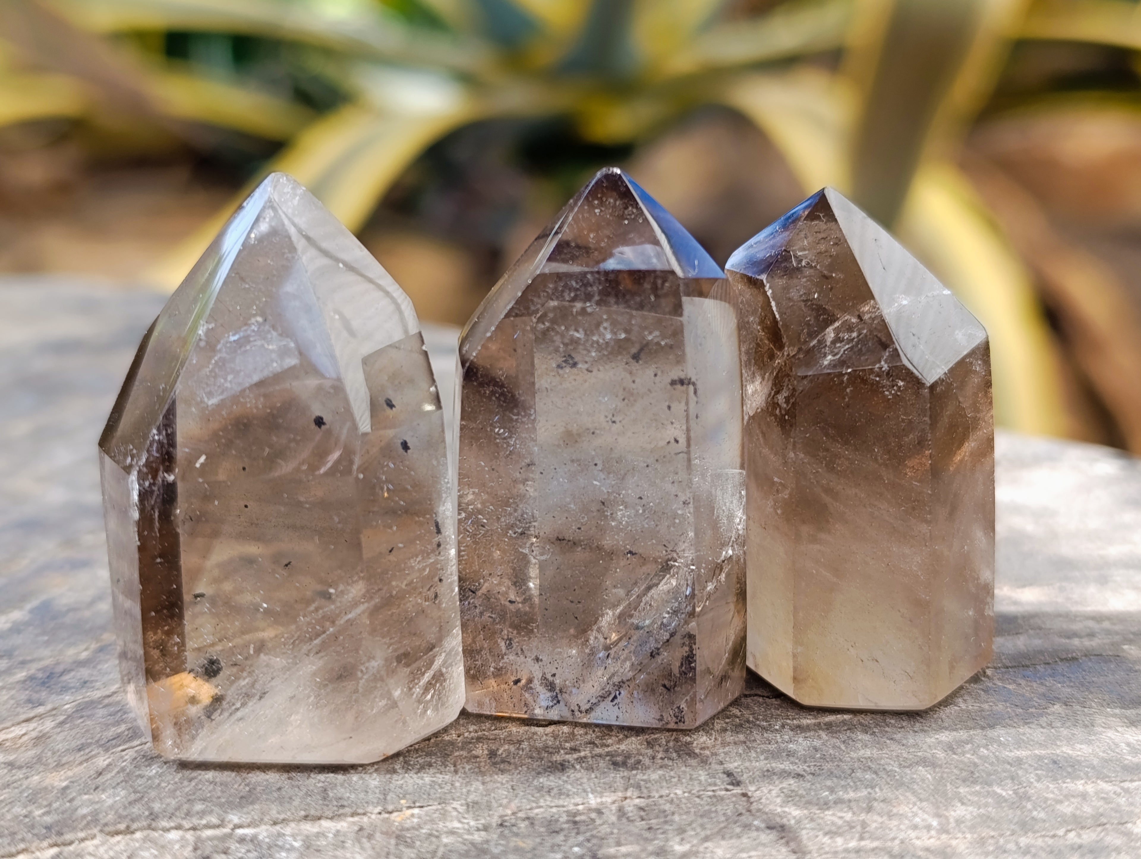 Polished Smokey Quartz Crystals x 12 From Madagascar - Toprock Gemstones and Minerals 
