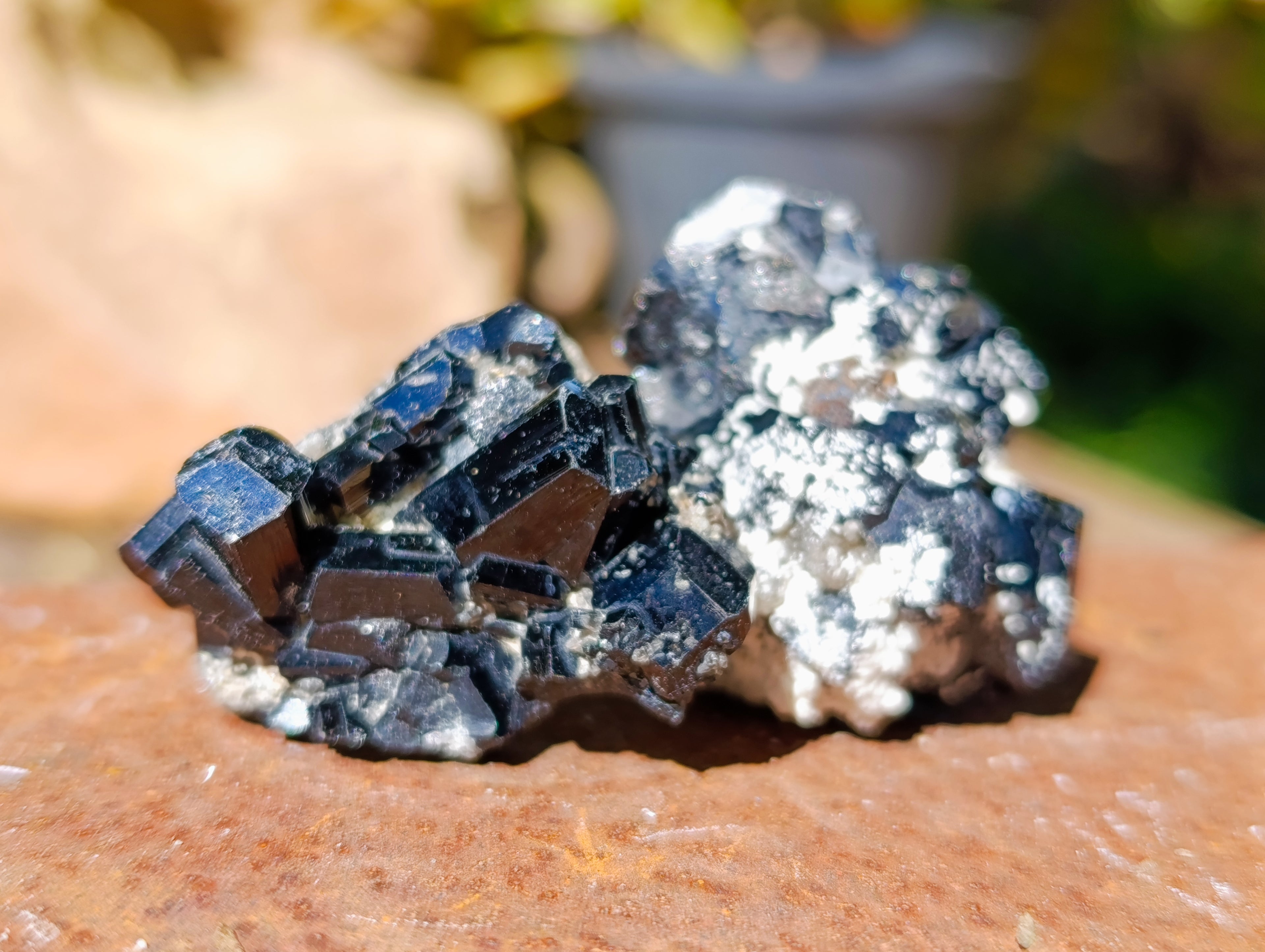 Natural Schorl Black Tourmaline with Hyalite Opal Specimens x 35 From Erongo, Namibia - Toprock Gemstones and Minerals 