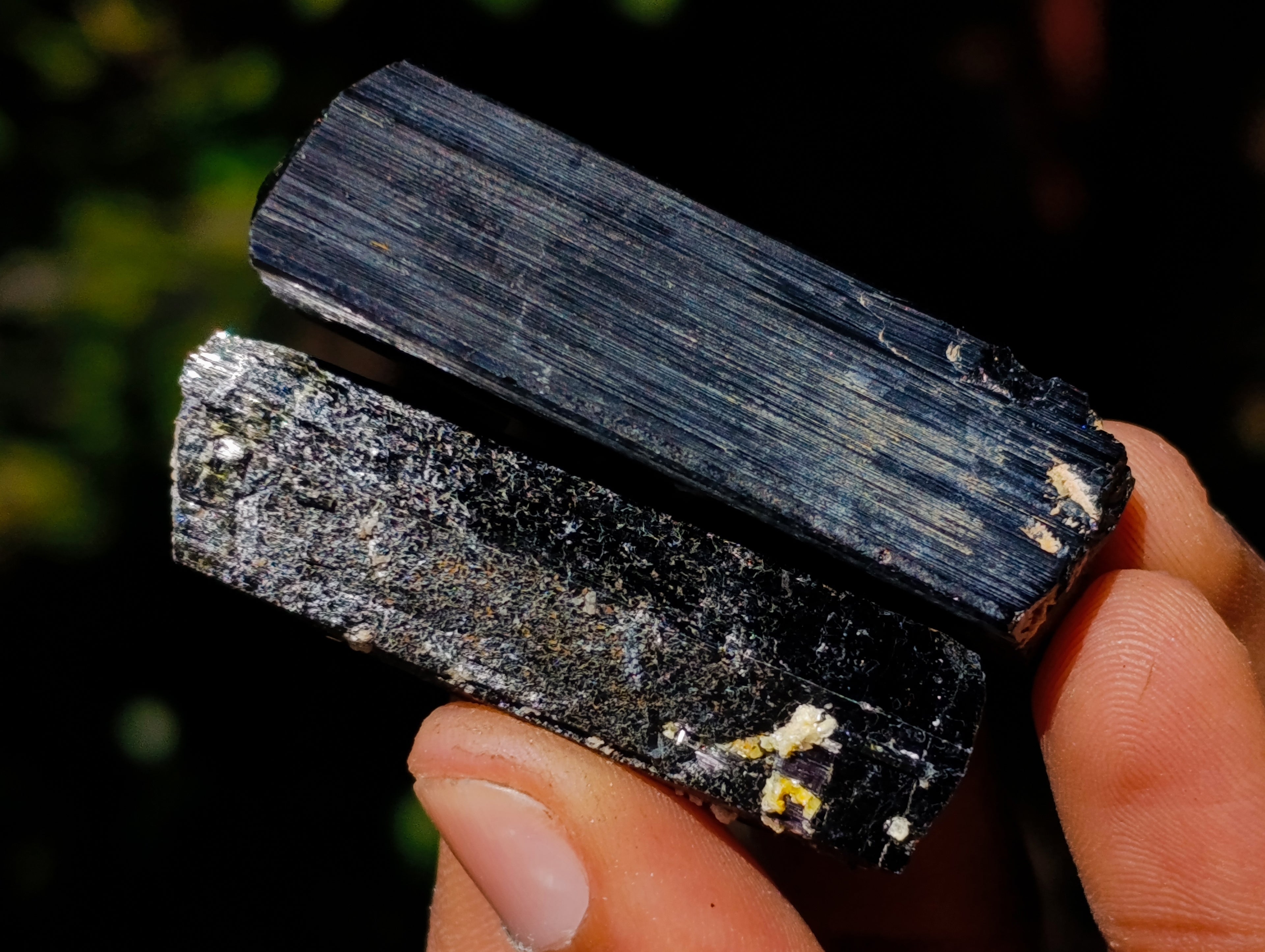 Natural Schorl Black Tourmaline with Hyalite Opal Specimens x 35 From Erongo, Namibia - Toprock Gemstones and Minerals 