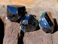 Natural Schorl Black Tourmaline with Hyalite Opal Specimens x 35 From Erongo, Namibia
