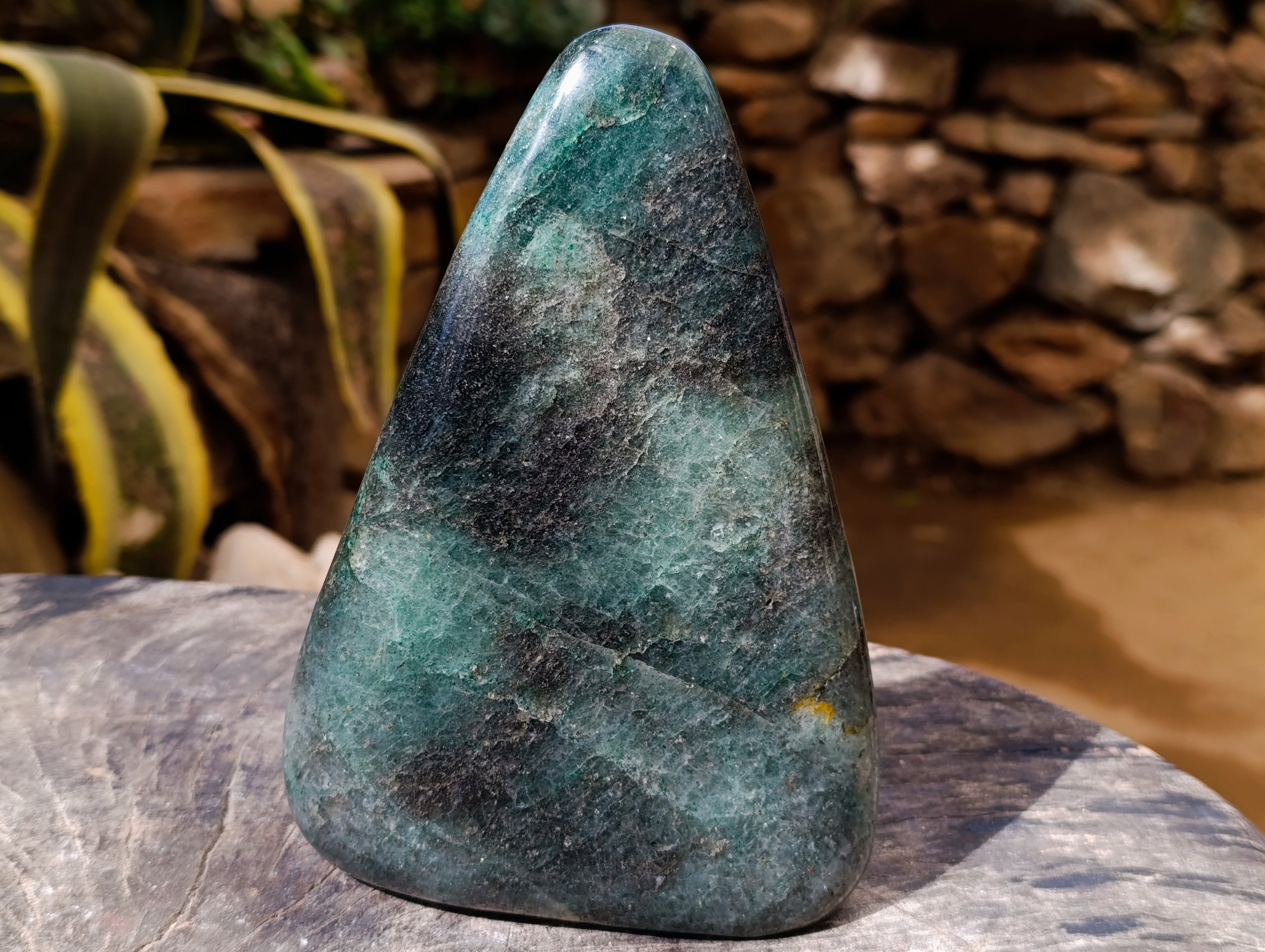 Polished Green Fuchsite Standing Free Forms x 1 From Madagascar - Toprock Gemstones and Minerals 