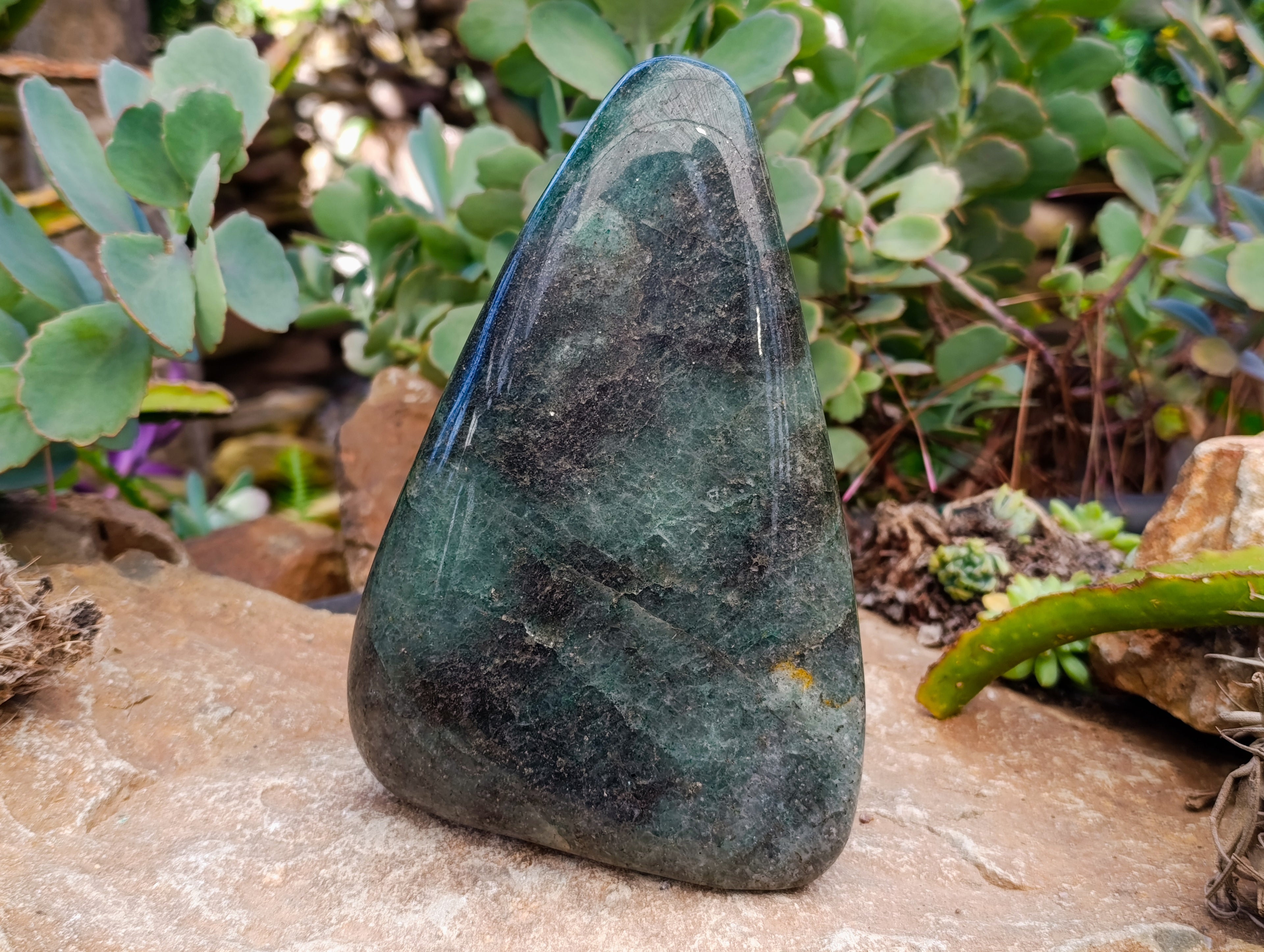 Polished Green Fuchsite Standing Free Forms x 1 From Madagascar - Toprock Gemstones and Minerals 