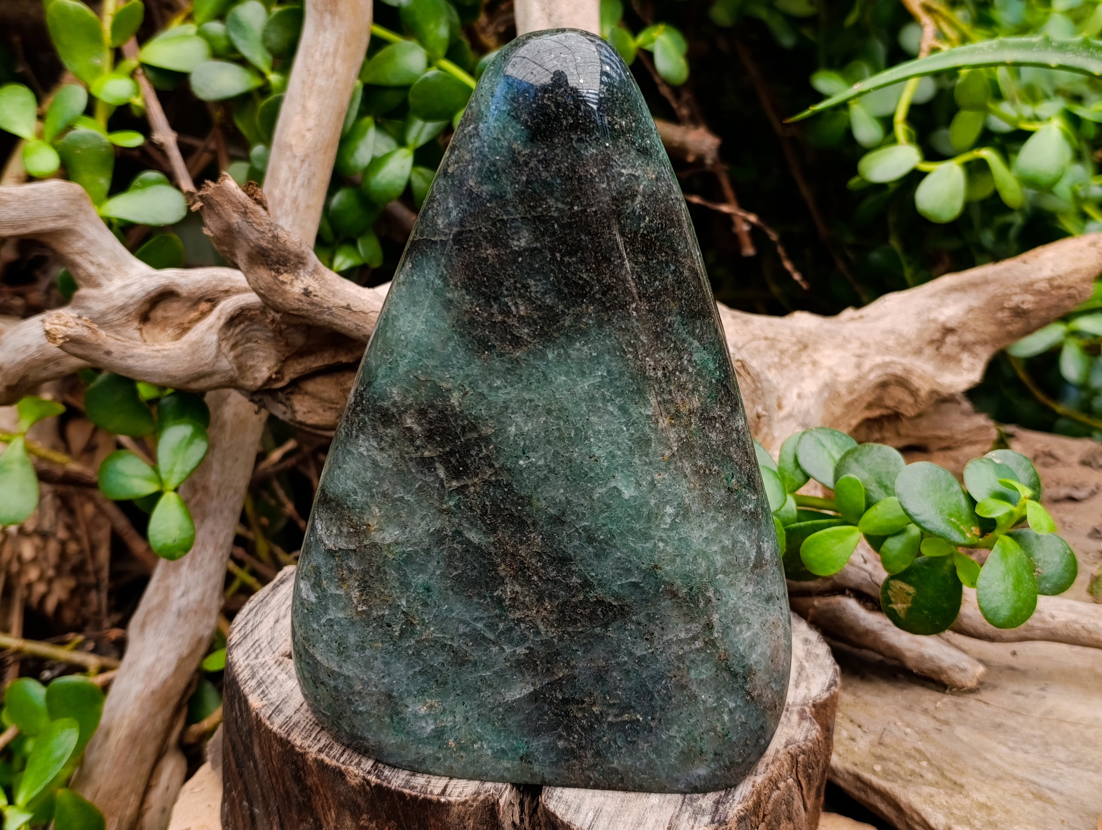 Polished Green Fuchsite Standing Free Forms x 1 From Madagascar - Toprock Gemstones and Minerals 