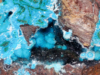 Natural Drusy Coated Stalagmite Chrysocolla with Malachite and Cuprite on Dolomite Matrix x 1 From Lupoto Mine, Congo