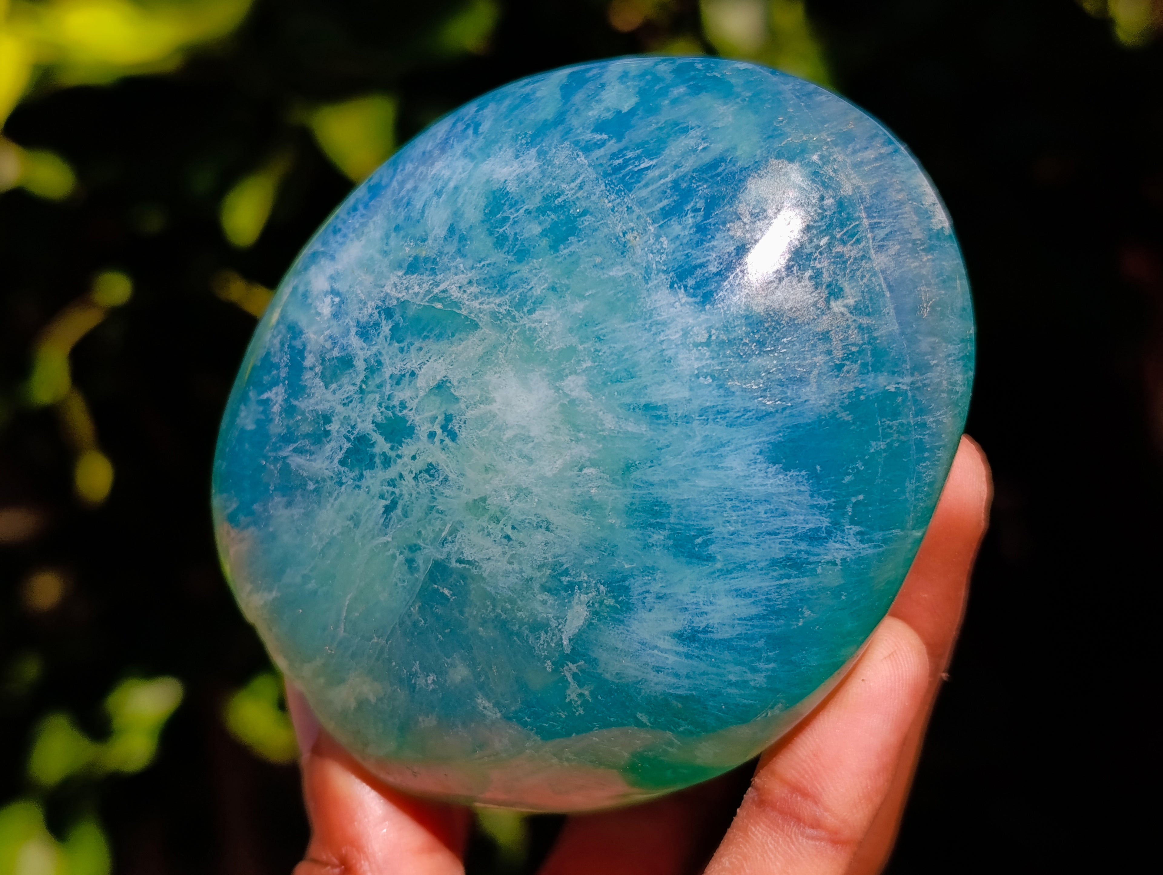 Polished Green Fluorite Standing Free Forms x 3 From Madagascar - Toprock Gemstones and Minerals 