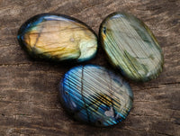 Polished Labradorite Palmstones x 35 From Tulear, Madagascar