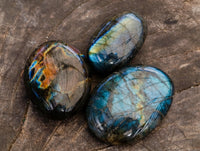 Polished Labradorite Palmstones x 35 From Tulear, Madagascar