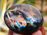 Polished Labradorite Palmstones x 35 From Tulear, Madagascar