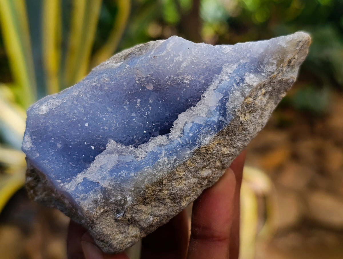 Natural Blue Lace Agate Geode Specimens x 12 From Nsanje, Malawi - Toprock Gemstones and Minerals 