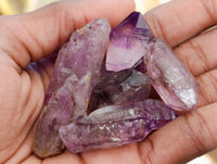 Natural Smokey Window Amethyst Crystals x 0.64 Kg Lot From Chiredzi, Zimbabwe