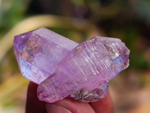 Natural Smokey Window Amethyst Crystals x 0.64 Kg Lot From Chiredzi, Zimbabwe