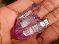 Natural Smokey Window Amethyst Crystals x 0.64 Kg Lot From Chiredzi, Zimbabwe