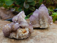 Natural Dark Amethyst Spirit Quartz Clusters x 6 From Boekenhouthoek, South Africa