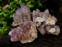 Natural Dark Amethyst Spirit Quartz Clusters x 6 From Boekenhouthoek, South Africa