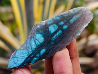 Polished On One Side Labradorite Plates x 35 From Tulear, Madagascar