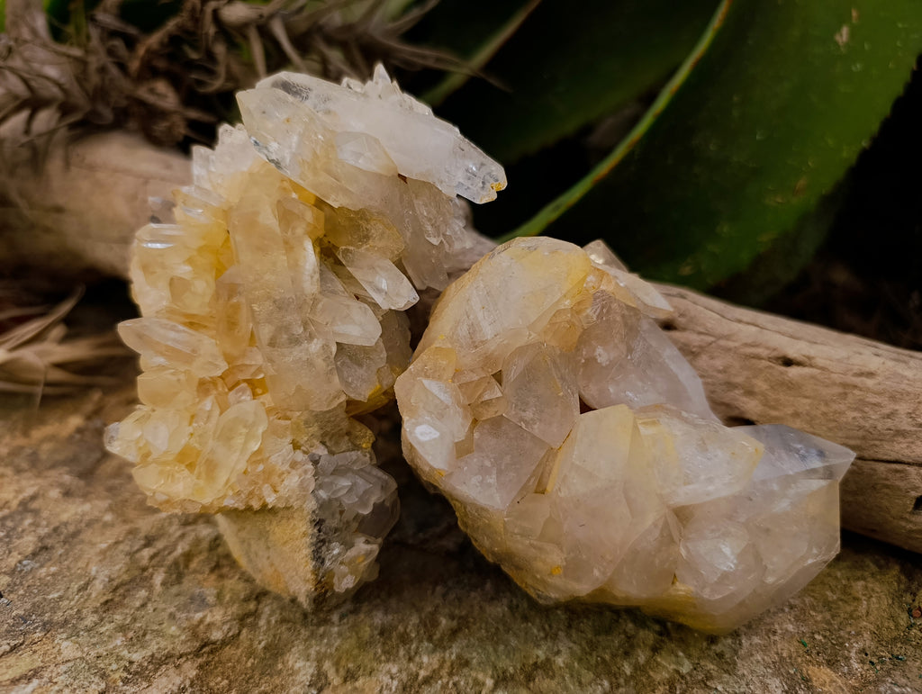 Natural Quartz Clusters x 4 From Madagascar - Toprock Gemstones and Minerals 